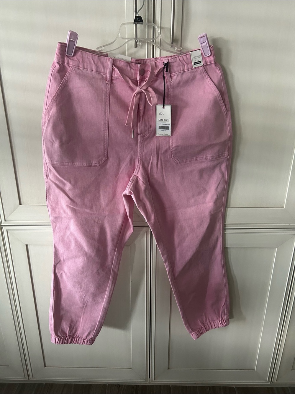 Judy Blue Pastel Pink High Waist Jogger Pants